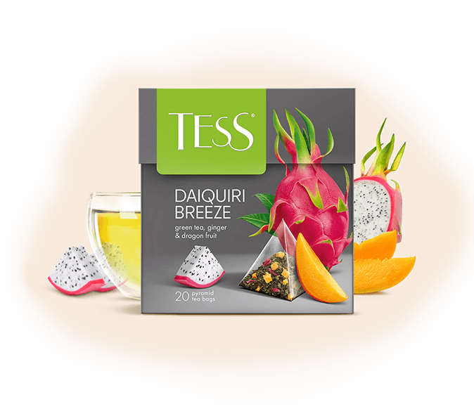 Чай Tess Daiquiri Breeze, зеленый фруктовый, 20 пирамидок